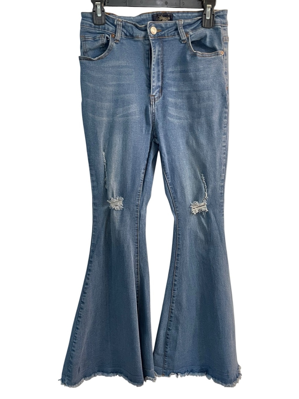 Special One Los Angeles Cotton Blend Bell Bottom Jeans 13 Y2K Distressed Flare